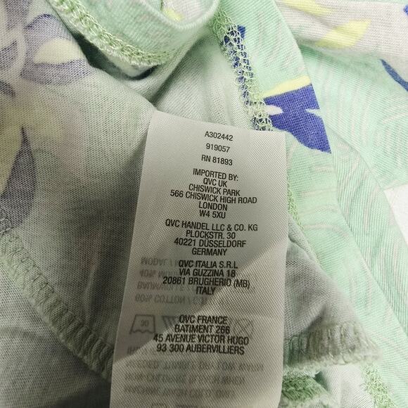 Logo Lori Goldstein Tank Top 1X Floral Babydoll Stretch Peplum Hem Artsy Layer - Picture 9 of 9